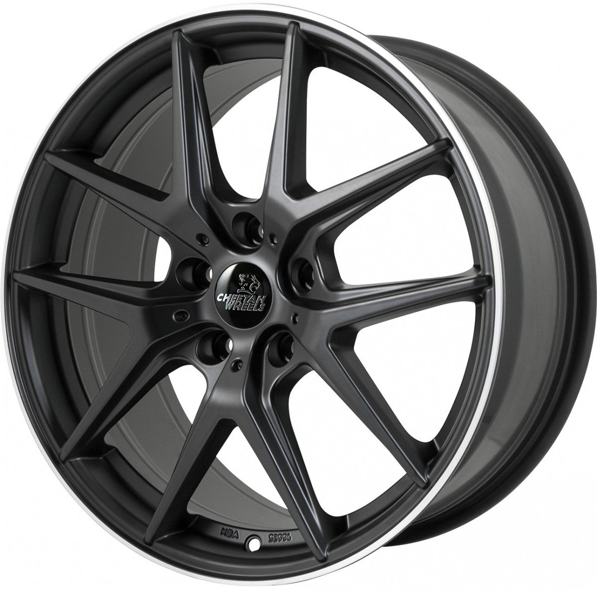 Cheetah Wheels CV.06 black matt polished Alufelge 7.5x17 Zoll ET45 LK 5x112 ML70.4 – Bild 3