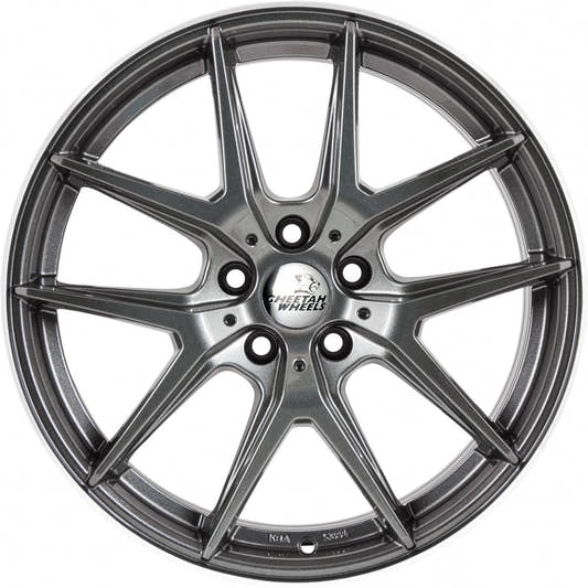Cheetah Wheels CV.06 shiny grey polished 7.5x17 ET45 - LK5/112 ML70.4