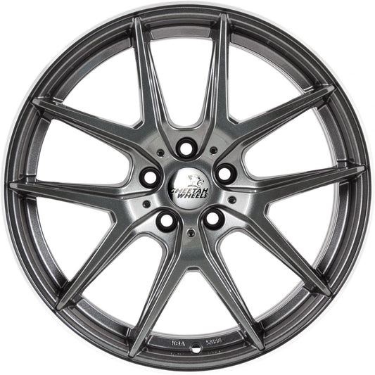 Cheetah Wheels CV.06 shiny grey polished 8.5x19 ET45 - LK5/112 ML70.4 – Bild 2