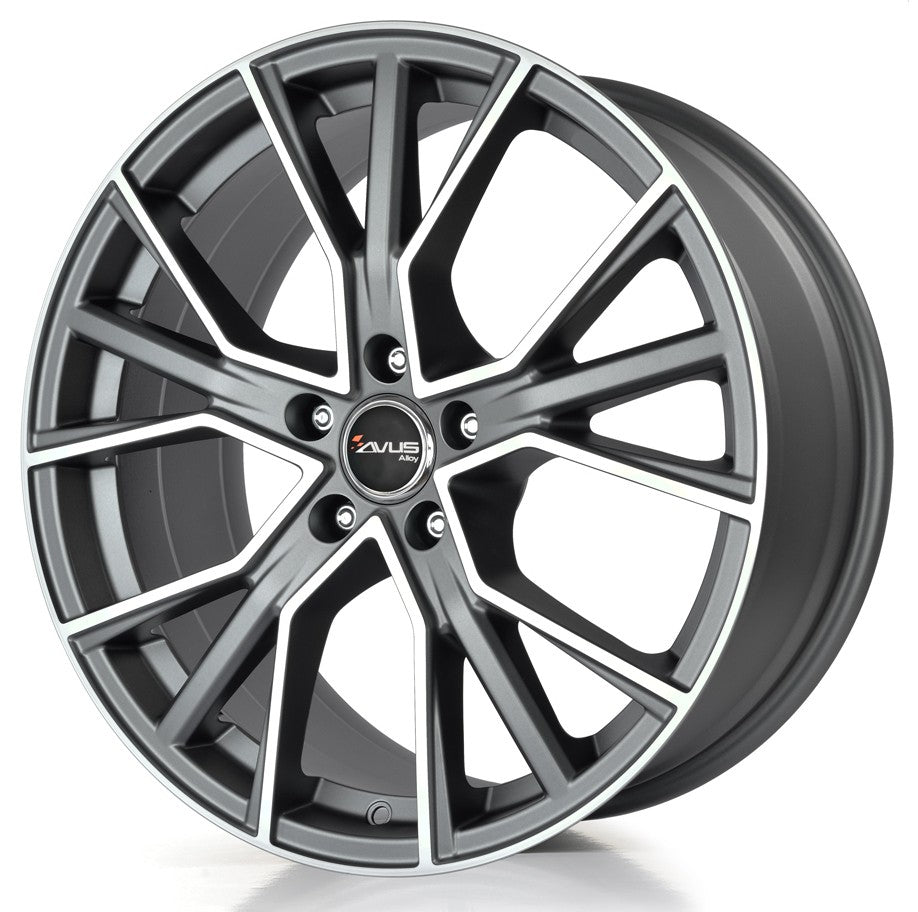 Avus Racing AF18 matt anthracite polished Alufelge 8.5x19 Zoll ET40 LK 5x112 ML66.6 – Bild 2