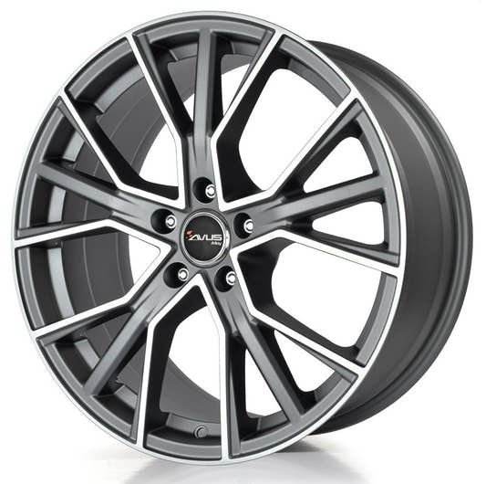 Avus Racing AF18 matt anthracite polished Alufelge 8.5x19 Zoll ET40 LK 5x112 ML66.6 – Bild 2