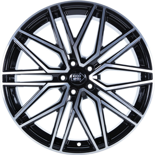 1000 Miglia MM1023 black polished 8.5x20 ET45 - LK5/108 ML73.1