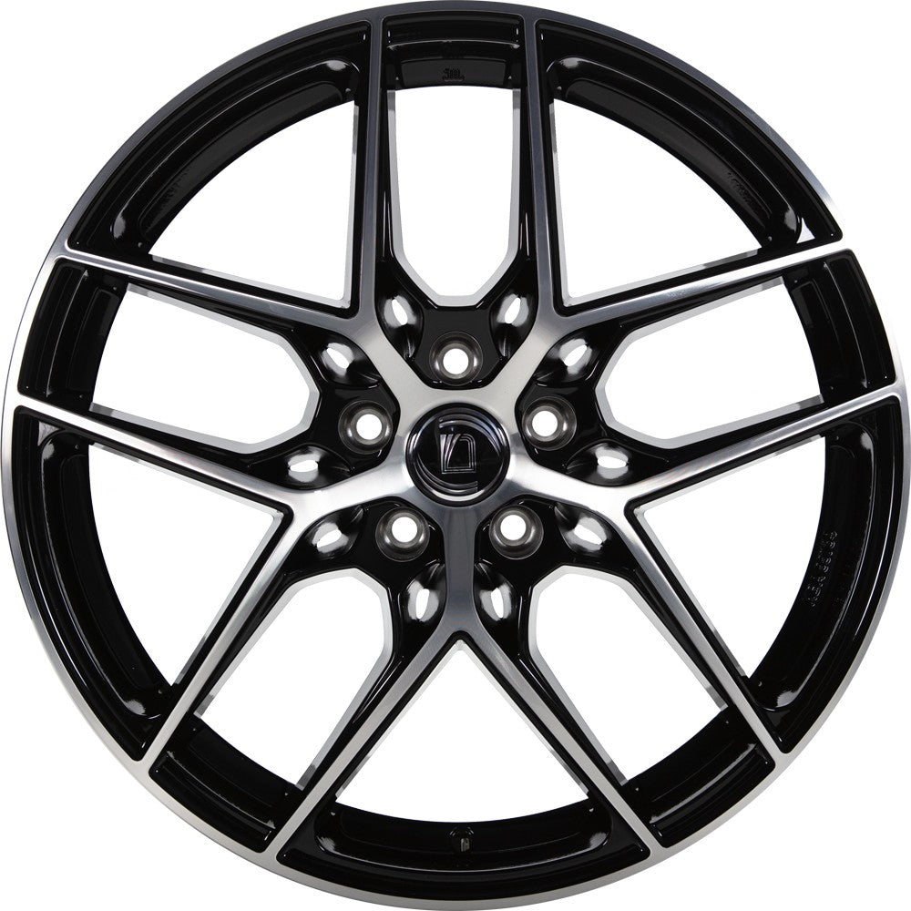 1000 Miglia MM1004 gloss black polished 8x19 ET40 - LK5/114.3 ML73.1