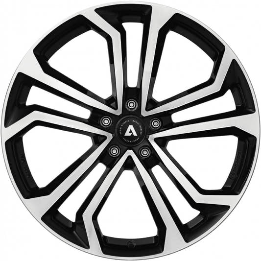 Akoni AK04 black polished Alufelge 8x19 Zoll ET39 LK 5x112 ML66.6 – Bild 2