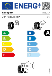 Goodyear Eagle F1 Asymmetric 2 DOT20 235/35 R20 88Y DOT DOT20 – EU-Reifenlabel