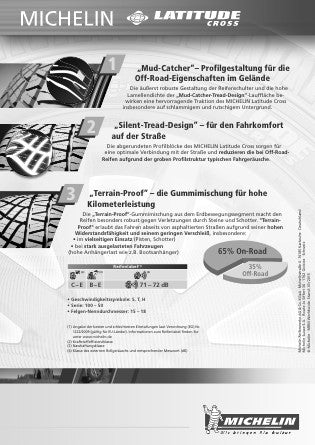 Michelin Latitude Cross DOT17 265/60 R18 110H DOT DOT17 – Bild 4