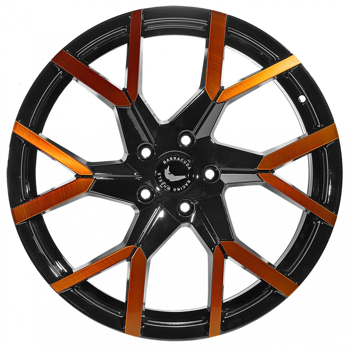 Barracuda Tzunamee EVO black gloss flashorange Alufelge 8x18 Zoll ET38 LK 5x100 ML73.1 – Bild 2