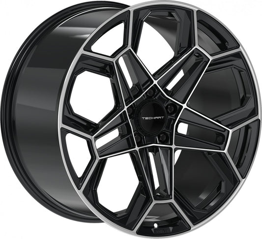 Proline Techart Daytona II black polished Alufelge 9x21 Zoll ET43 LK 5x130 ML71.5 – Bild 3