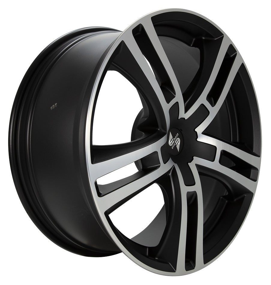 Etabeta Uriel black matt polish - black cap 11x23 ET20 - LK5/112 ML66.5