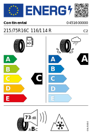 Continental VanContact 4Season 3PMSF 215/75 R16 116/114R