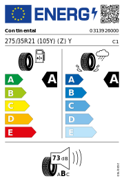Continental Sportcontact 7 FR MO1 Elect XL 275/35 R21 (105Y) (Z)Y