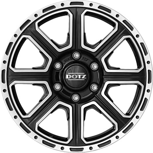 Dotz Kalahari black polished Alufelge 8x17 Zoll ET30 LK 6x139.7 ML93.1 – Bild 2