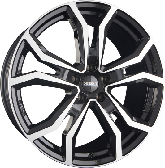 Dezent TV DARK - Schwarz Frontpoliert Alufelge 7.5x18 Zoll ET45 LK 5x114.3 ML67.1 – Bild 2