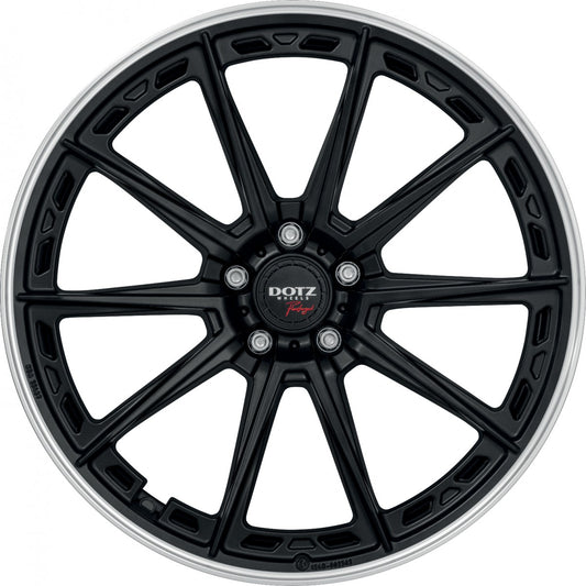 Dotz Sonoma black matt/polished lip 9.5x20 ET47 - LK5/112 ML57.1