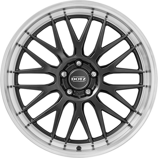 Dotz Bilbao gunmetal/polished lip 8.5x19 ET32 - LK5/112 ML66.6