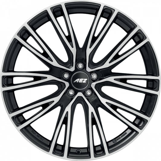 AEZ Seattle black/polished 9.5x22 ET36 - LK5/108 ML63.4