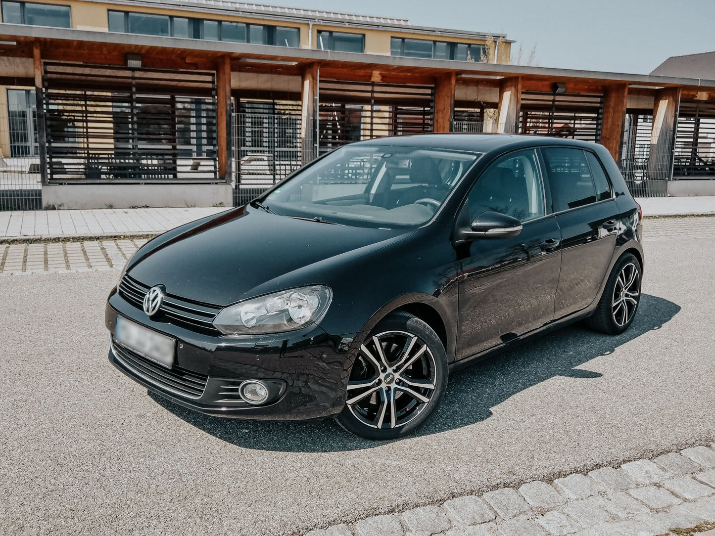 DBV Andorra schwarz glänzend front poliert Alufelge 7.5x17 Zoll ET35 LK 5x112 ML74.1 – Bild 4
