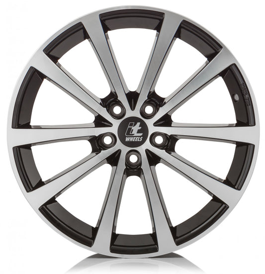 itWheels Alice gloss black polished 7.5x18 ET40 - LK5/114.3 ML74.1