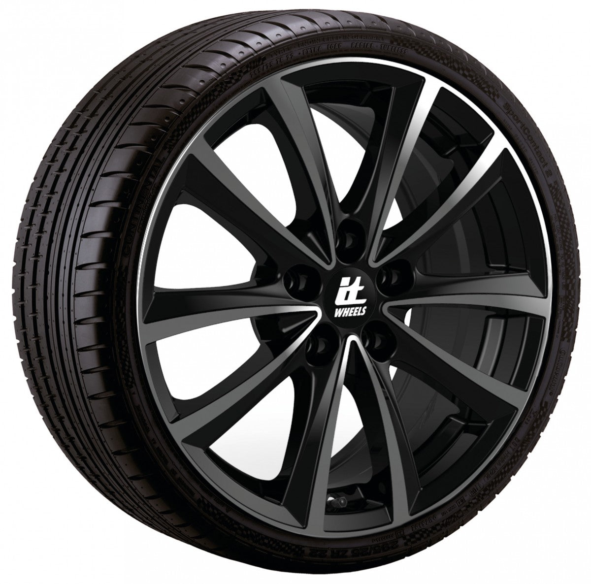 itWheels Elena gloss black polished 8x18 ET50 - LK5/120 ML65.1