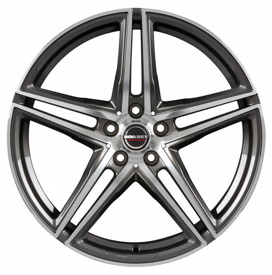 Borbet XRT graphite polished Alufelge 8x18 Zoll ET40 LK 5x112 ML72.5