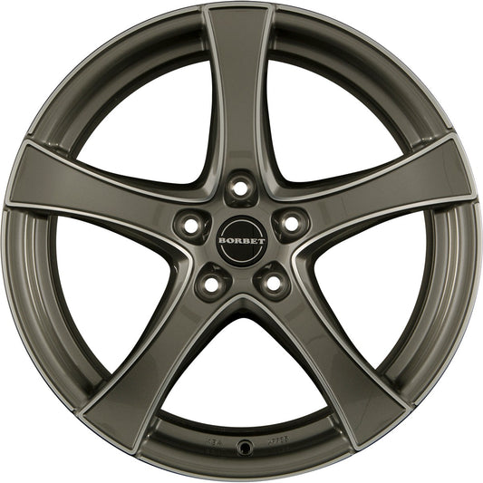 Borbet F2 graphite polished 6.5x17 ET49 - LK5/112 ML66.5