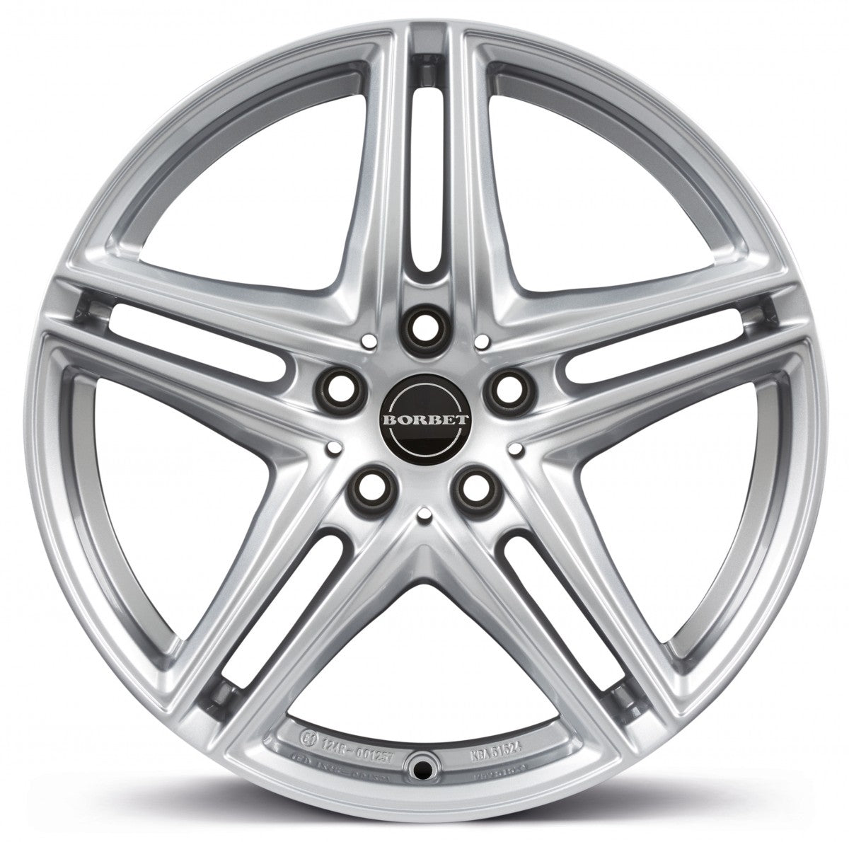 Borbet XR brilliant silver 8x18 ET31 - LK5/112 ML66.5