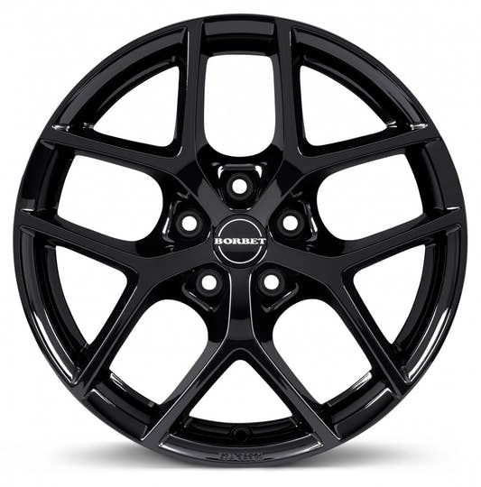Borbet Y black glossy 7.5x17 ET47 - LK5/114.3 ML72.5