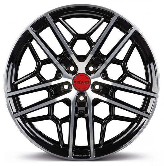 Borbet GTY black rim polished glossy 8.5x19 ET35 - LK5/112 ML66.5