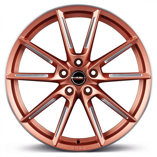 Borbet LX copper matt spoke rim polished 8x19 ET44 - LK5/112 ML57.1