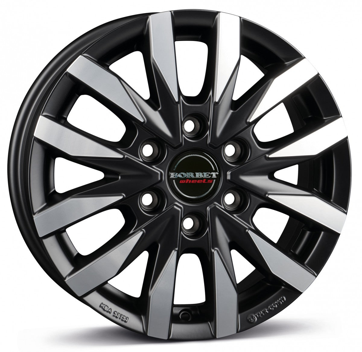 Borbet CW6 black polished matt 7.5x18 ET47 - LK6/130 ML84.1