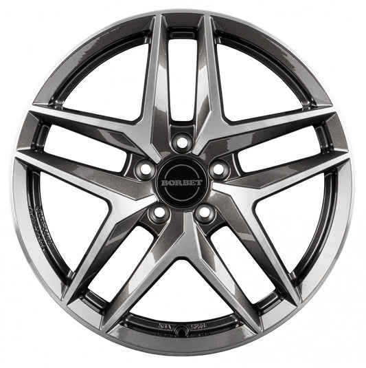 Borbet Z mistral anthracite glossy polished 8x19 ET39 - LK5/112 ML66.5