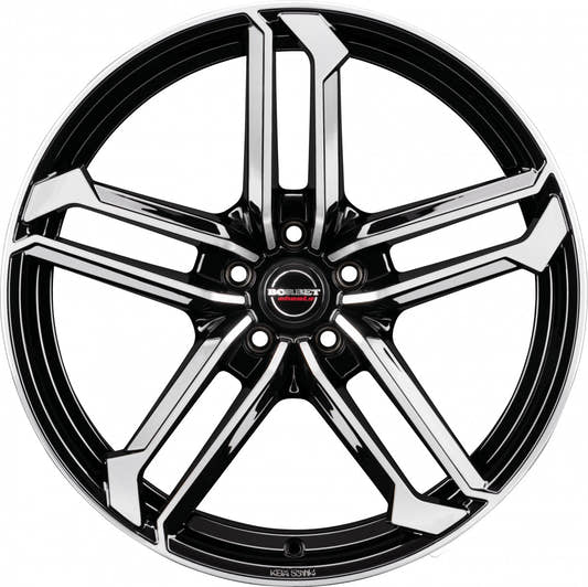 Borbet ATX black polished glossy Alufelge 9.5x20 Zoll ET40 LK 5x112 ML66.5