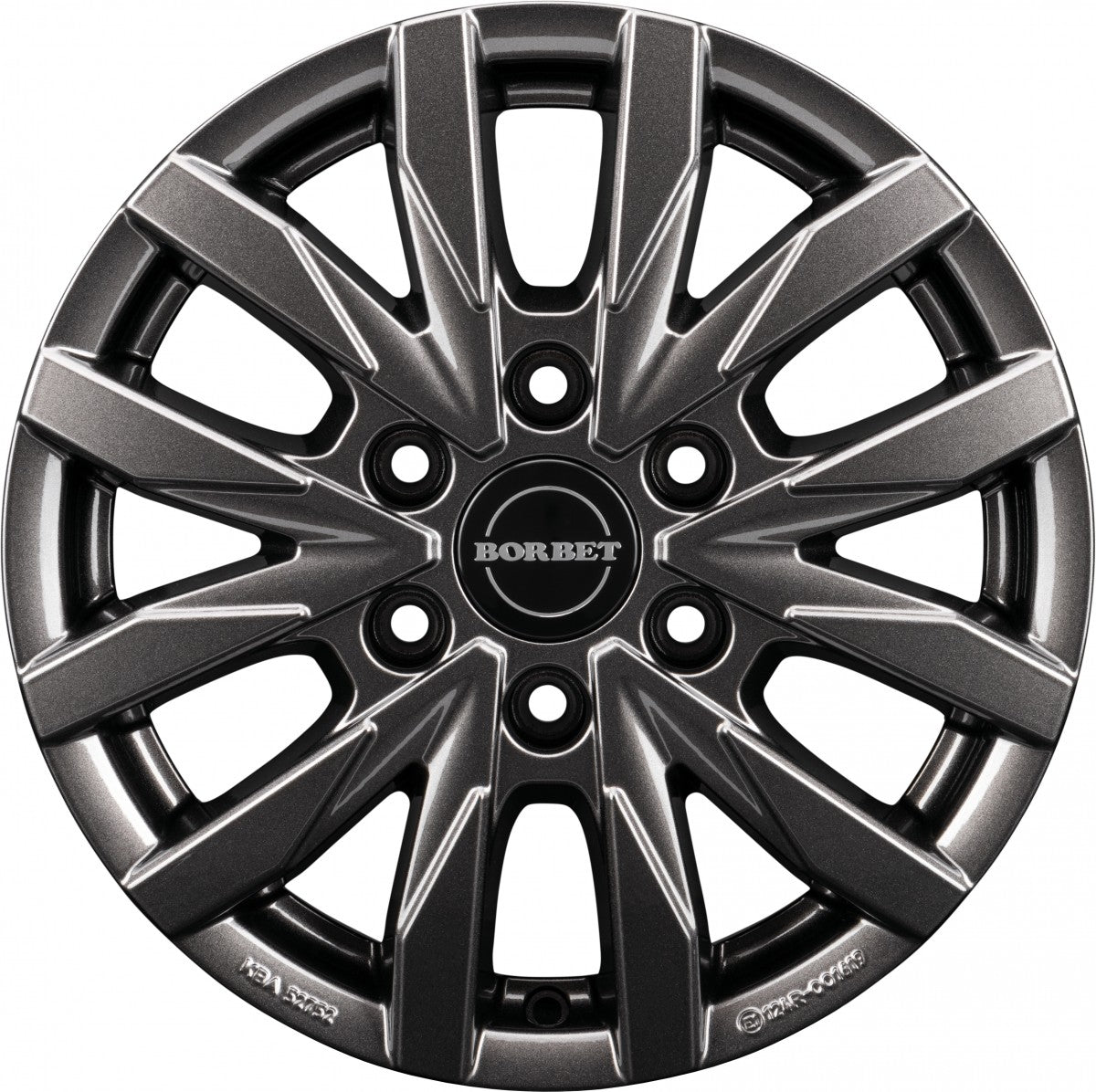Borbet CW6 mistral anthracite glossy 6.5x16 ET62 - LK6/130 ML84.1