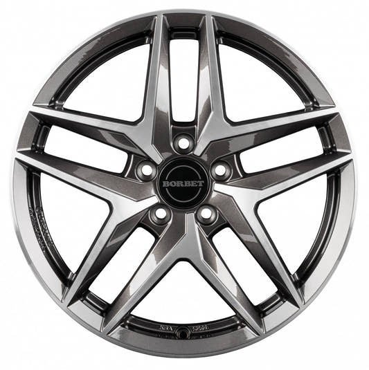 Borbet Z mistral anthracite glossy polished 7.5x18 ET44 - LK5/112 ML66.6