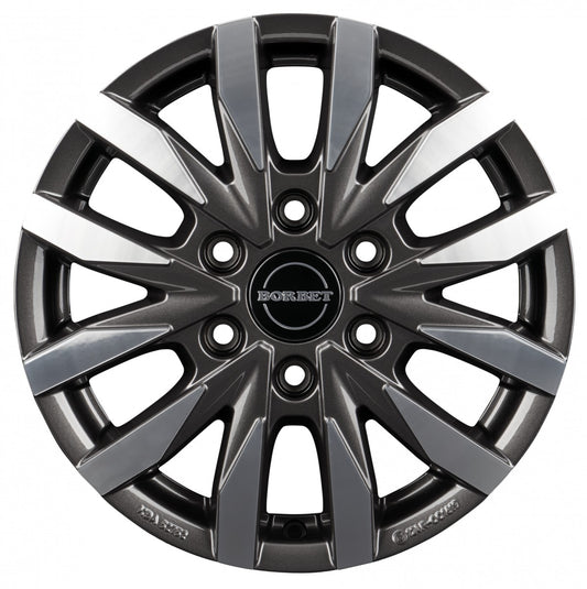 Borbet CW6 mistral anthracite glossy polished 7.5x18 ET35 - LK6/139.7 ML100.1