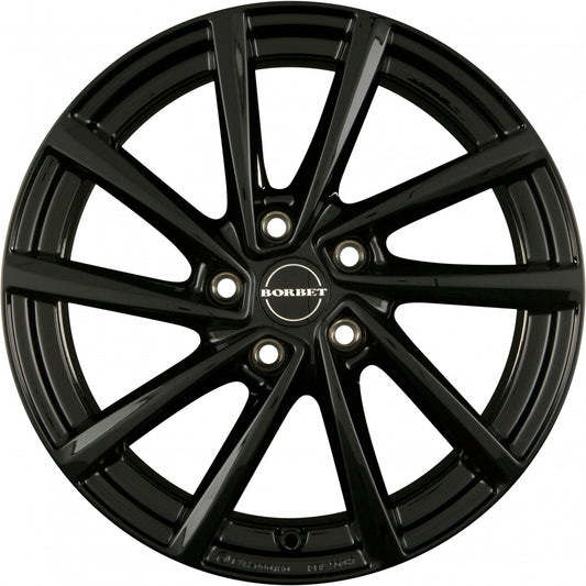 Borbet V black glossy 7x18 ET50 - LK5/114.3 ML67.1