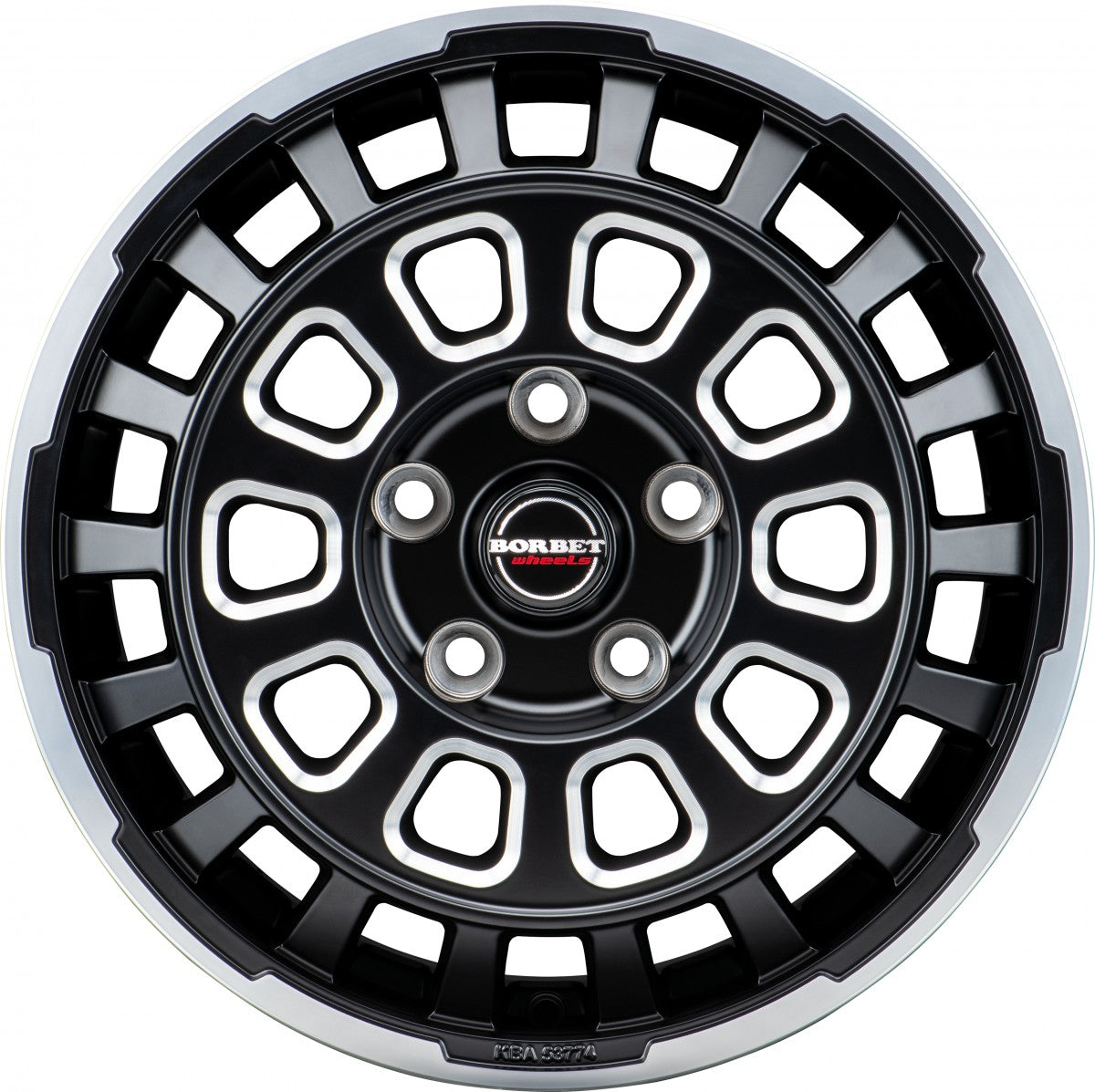 Borbet CW7 black rim window polished matt 7.5x18 ET53 - LK5/120 ML65.1