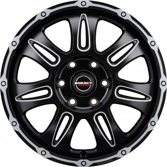 Borbet CW8 black rim window polished matt 8x18 ET45 - LK6/120 ML74.6