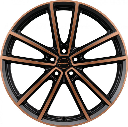 Borbet W black copper polished matt 8x18 ET40 - LK5/112 ML66.5
