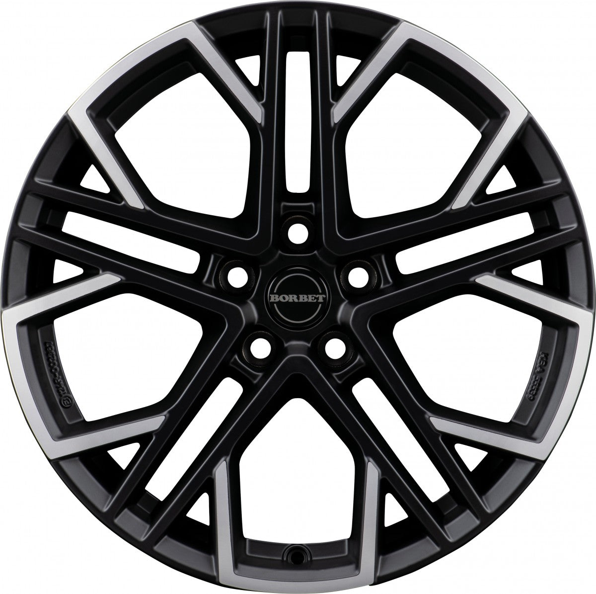 Borbet XV black polished matt 8.5x19 ET45 - LK5/114.3 ML72.5