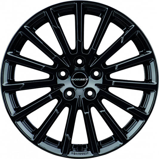 Borbet BX15 black glossy Alufelge 8x18 Zoll ET38 LK 5x114.3 ML72.5