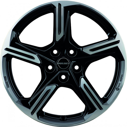 Borbet XE1 black polished glossy 7.5x18 ET40 - LK5/112 ML57.1