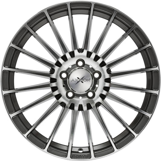 Axxion AX5 daytona grau hochglanzpoliert Alufelge 8x18 Zoll ET45 LK 5x112 ML72.6