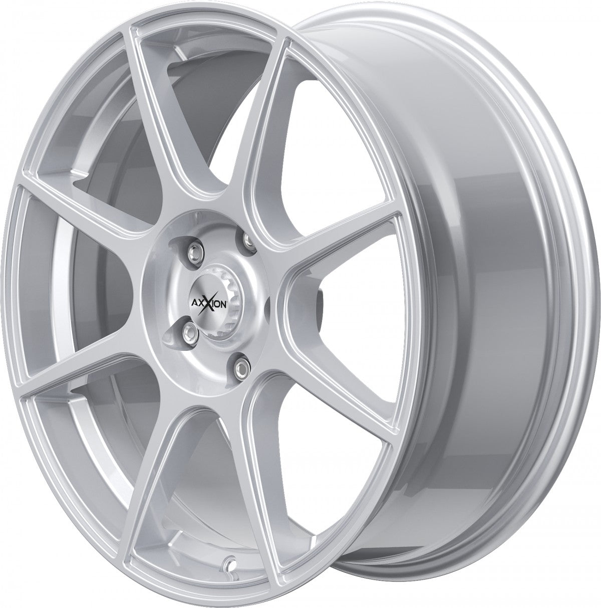 Axxion X2 race silber lackiert 7.5x18 ET40 - LK5/114.3 ML72.6