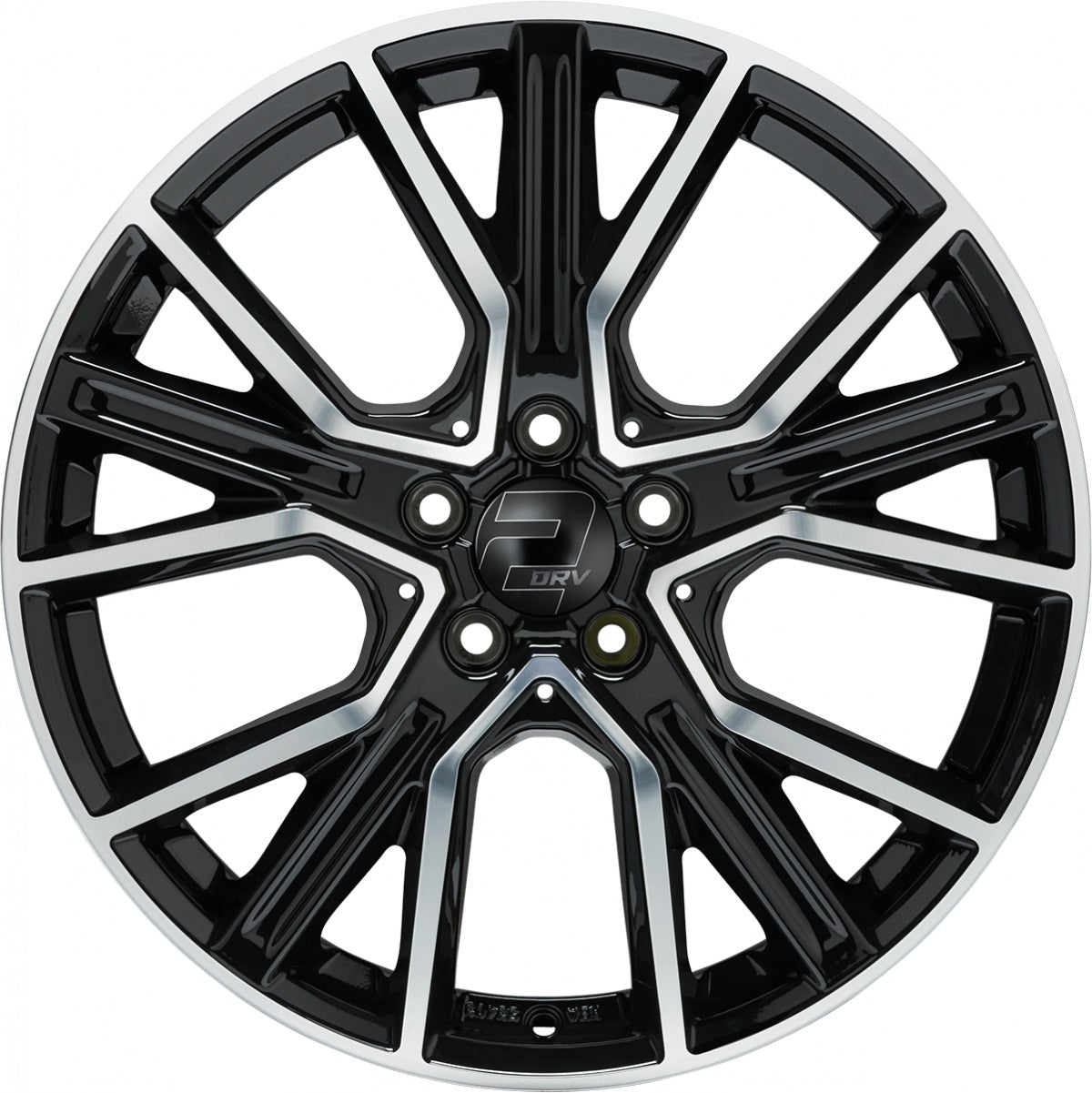 2DRV WH34 schwarz hochglanzpoliert 9x21 ET38 - LK5/112 ML66.6