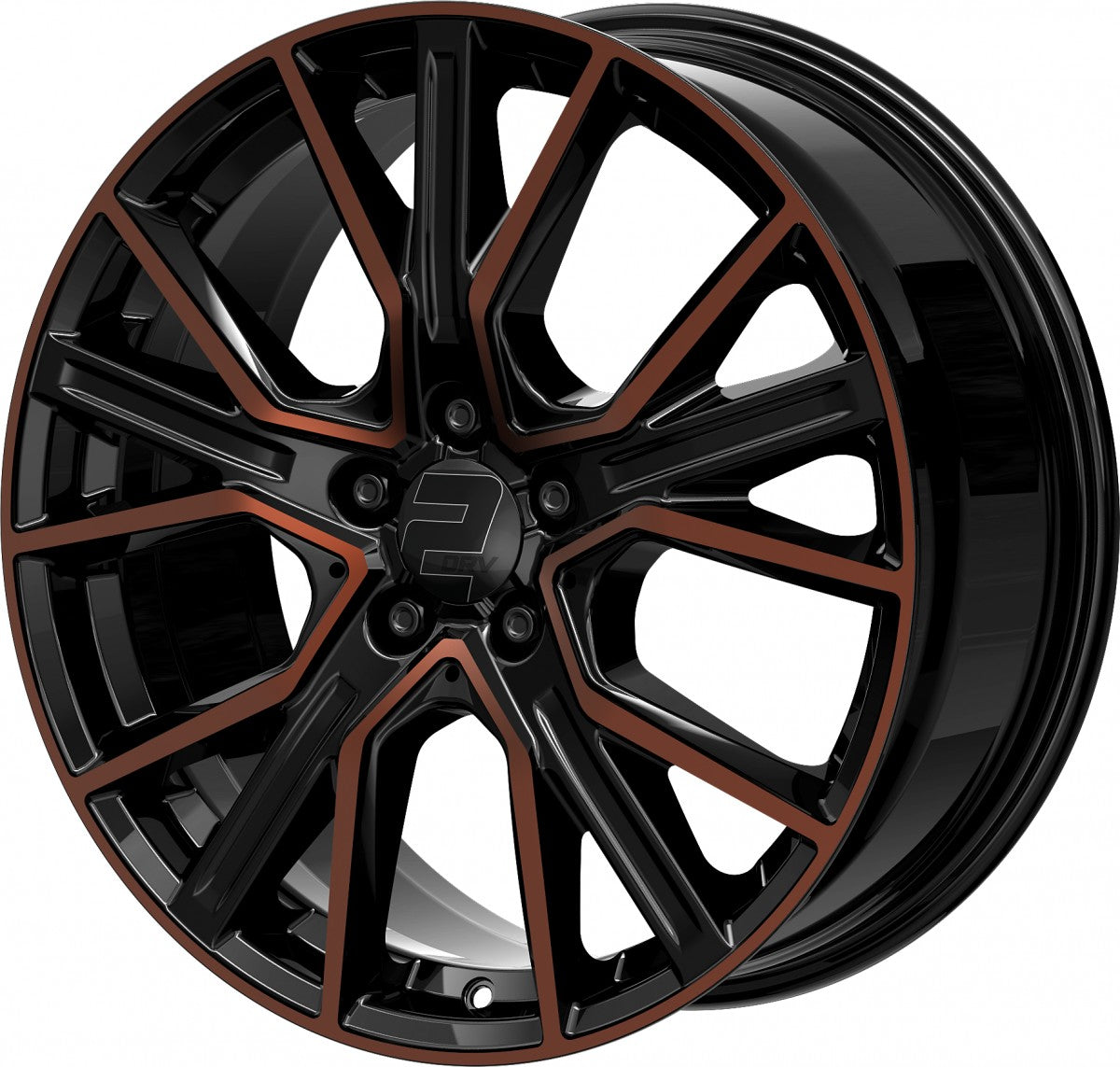 2DRV WH34 schwarz kupfer hochglanzpoliert Alufelge 9x21 Zoll ET30 LK 5x112 ML66.6 – Bild 8