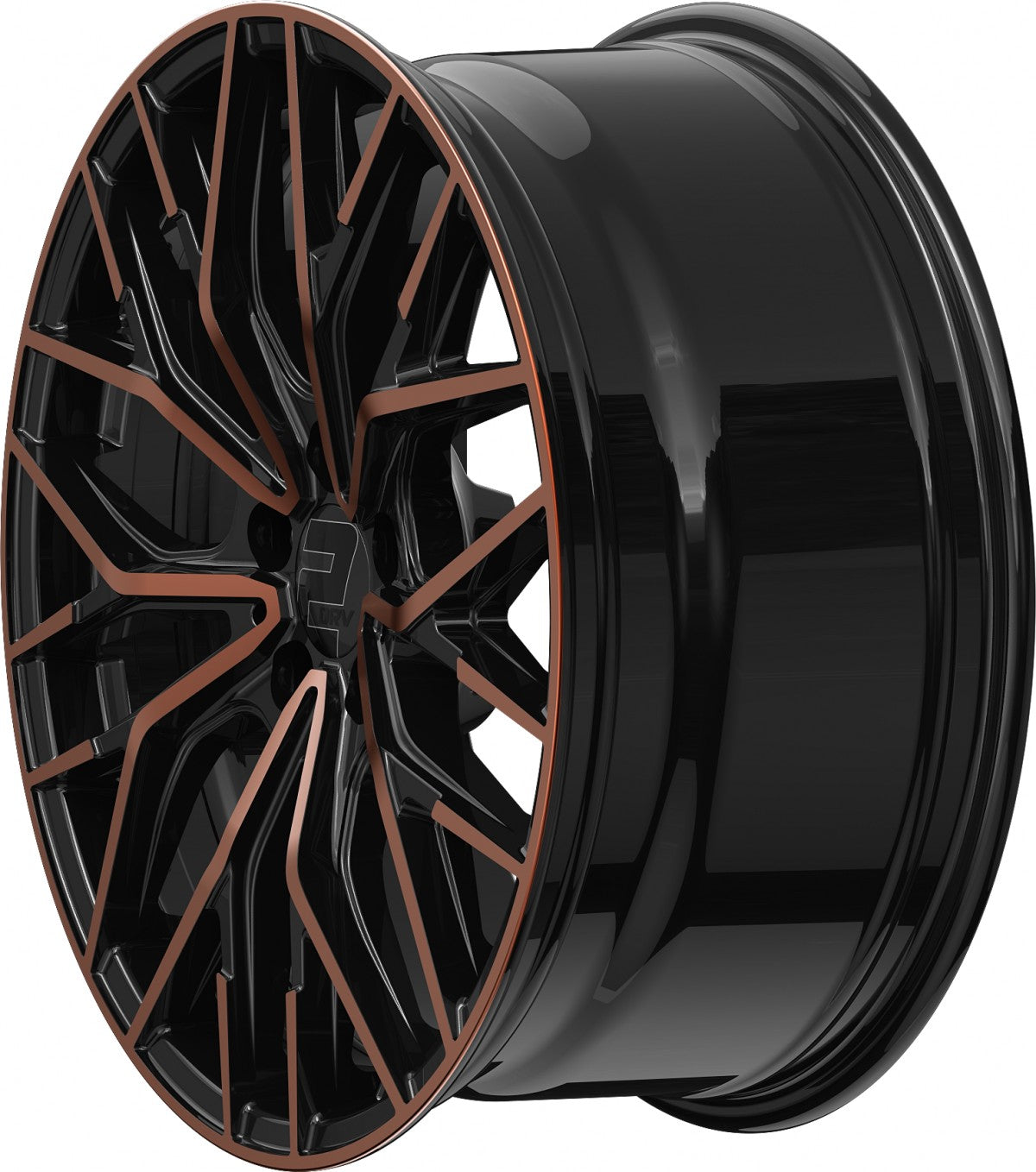 2DRV WH37 schwarz kupfer hochglanzpoliert 8.5x19 ET40 - LK5/112 ML66.6