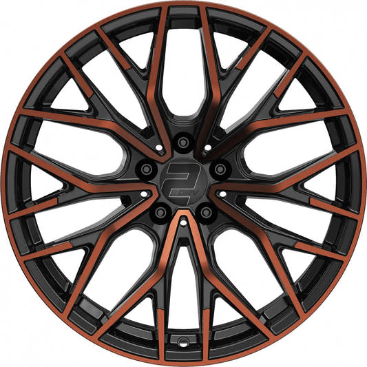 2DRV WH37 schwarz kupfer hochglanzpoliert Alufelge 8.5x19 Zoll ET46 LK 5x114.3 ML72.6 – Bild 2