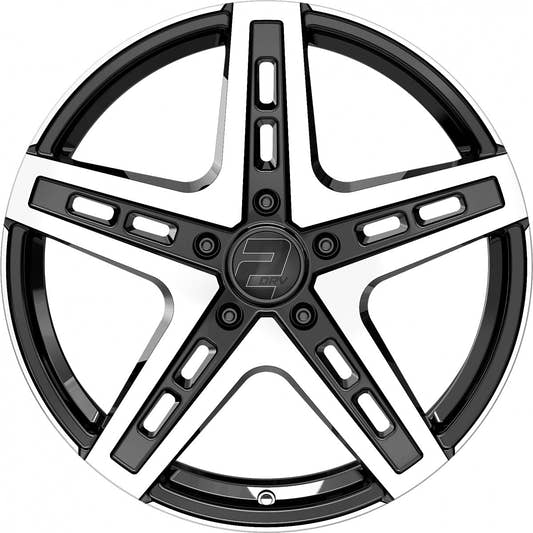 2DRV WH38 schwarz hochglanzpoliert Alufelge 9x20 Zoll ET40 LK 5x108 ML72.6