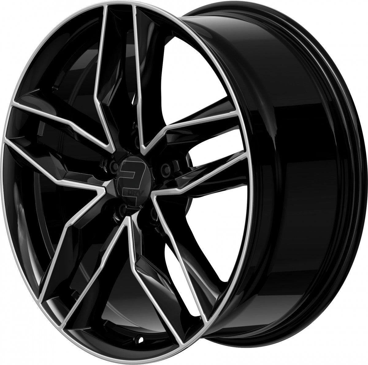 2DRV WH40 schwarz hochglanzpoliert Alufelge 7.5x18 Zoll ET53 LK 5x112 ML66.6 – Bild 8